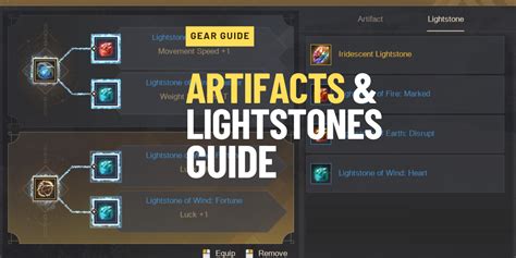 bdo artifacts and lightstones.